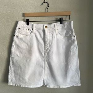J.crew white denim skirt